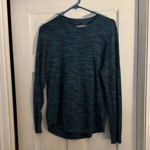 LOFT Teal and Gray Knit Lightweight Sweater